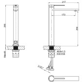 Смеситель Lemark Valday для раковины высокий (LMF-8115B-BL)