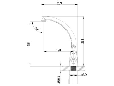 Смеситель для кухонной мойки Lemark Luna (LM4155C)