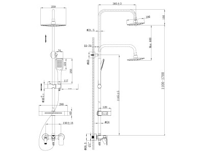Душевая программа для ванны Lemark Tropic (LM7002C)