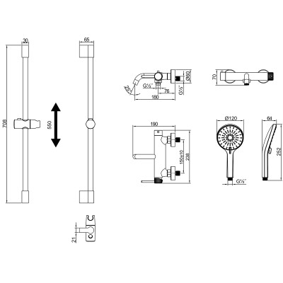 Смеситель Lemark Beluga для ванны (LMF-8022B-BRLG)
