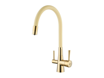 Смеситель Lemark для кухни с подключением к фильтру с питьевой водой Comfort (LM3075G-Beige)