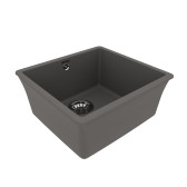 Кухонная мойка Lemark SINARA 440-U подстольного монтажа из кварцгранита цвет: Серый шёлк (9910071)