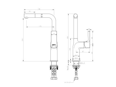 Смеситель для кухни Lemark Ursus (LM7205BL)