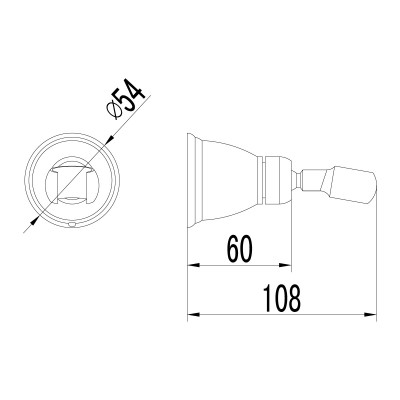 Крепление настенное Lemark поворотоное для лейки (LM8008G)