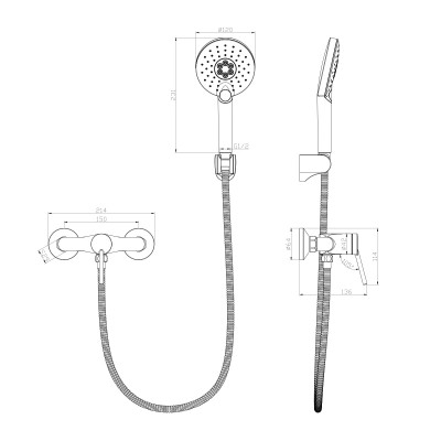 Смеситель для душа Lemark Minima (LM3803C)