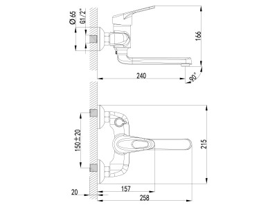 Смеситель для ванны Lemark Luna (LM4114C)