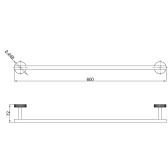 Полотенцедержатель Lemark BELUGA настенный, сталь, хром (LMA-8013S-C)