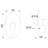 Смеситель для душа Lemark Atlantiss (LM3223C)
