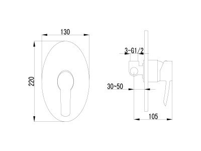 Смеситель для душа Lemark Atlantiss (LM3223C)