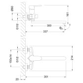 Смеситель для ванны Lemark Point (LM0351C)