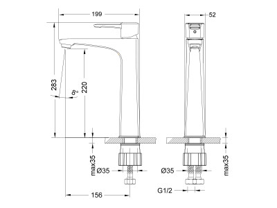 Смеситель  для раковины Lemark Evitta (LM0509C)