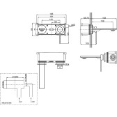 Смеситель Lemark Valday для раковины, встраиваемый (LMF-8133B-BRG)