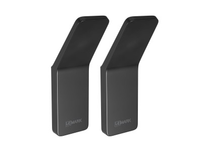 Крючок одинарный Lemark SMOOTH LINE для полотенец и халатов, чёрный матовый (9712002)
