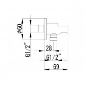 Подключение для душевого шланга Lemark (LM4885C)