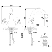 Смеситель для раковины Lemark Vintage (LM2806B)