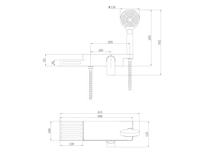 Смеситель для ванны и душа Lemark Unibox (LM6903CW)