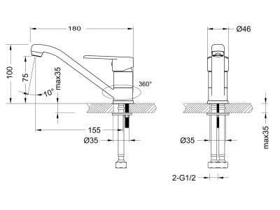 Смеситель для раковины Lemark Point (LM0307C)