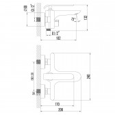 Смеситель для ванны Lemark Melange (LM4914CW)