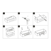 Полка для душа прямая Lemark SHELF LINE из нерж. стали с крючками, графит/вставка-пластик графит (9776045)