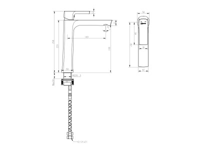 Смеситель для раковины Lemark Ursus (LM7209BL)