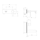 Смеситель Lemark Ladoga для раковины встраиваемый (LMF-0733B-BL)