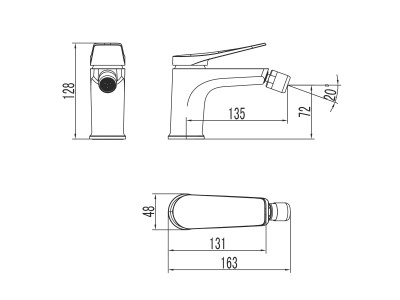 Смеситель для биде Lemark Bronx (LM3708BL)
