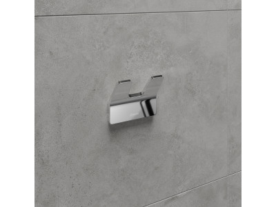 Крючок двойной Lemark SMOOTH LINE для полотенец и халатов, хром (9711004)
