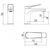 Смеситель Lemark Bronx для раковины монолитный (LM3706MW)