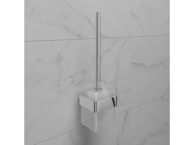 Ёршик для унитаза Lemark SMOOTH LINE с держателем, хром (9761019)