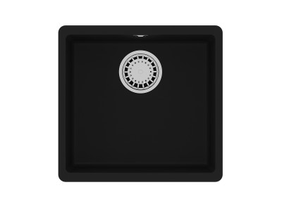 Кухонная мойка Lemark SINARA 440-U подстольного монтажа из кварцгранита цвет: Антрацит  (9910067)