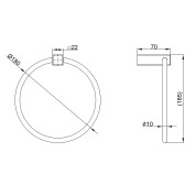 Полотенцедержатель Lemark VALDAY настенный, сталь, матовый черный (LMA-8113S2-BL)