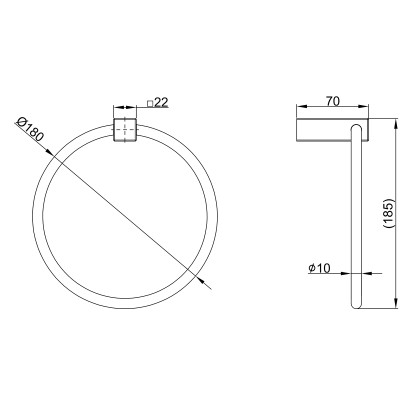 Полотенцедержатель Lemark VALDAY настенный, сталь, матовый черный (LMA-8113S2-BL)