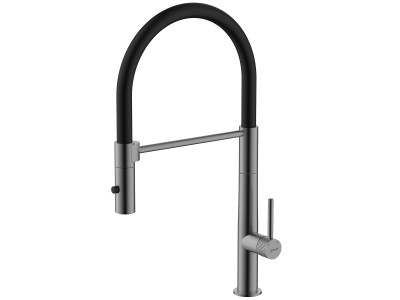 Смеситель Lemark Beluga для кухни с гибким изливом (LMF-8074B-GM)