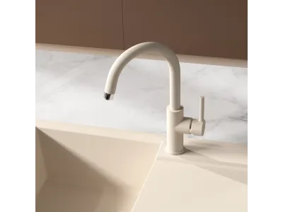 Смеситель для кухни Lemark COMFORT с подключением к фильтру питьевой воды, цвет: шампань (LM3073PSH)