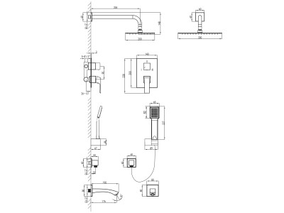 Душевая программа для ванны Lemark Unit (LM4522C)