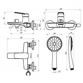 Смеситель Lemark Verba для ванны (LM11414C)
