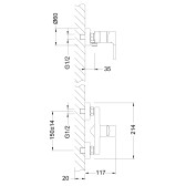 Смеситель для душа Lemark Aura (LM0603C)