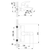 Смеситель для ванны Lemark Plus Strike (LM1102C)