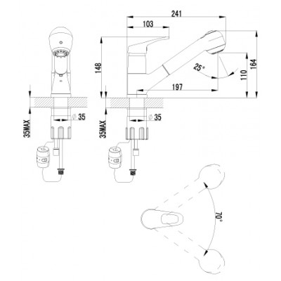 Смеситель для кухонной мойки Lemark Omega (LM3150C)