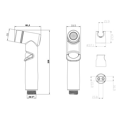 Комплект для биде Lemark (LM8088С) с гигиеническим душем