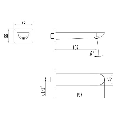 Излив для ванны Lemark (LM4981CW)
