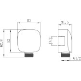 Подключение  для душевого шланга Lemark встраиваемое (LM8085С)