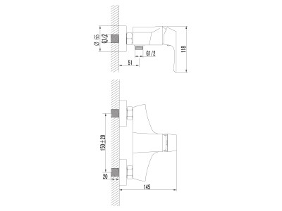 Смеситель для душа Lemark Unit (LM4503C)