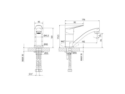 Смеситель для раковины Lemark Partner (LM6507C)