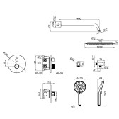 Смеситель Lemark Beluga для душа термостатический, встраиваемый (LMF-8065B-BN)