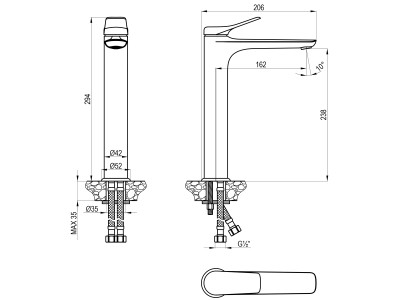 Смеситель Lemark Ortus для раковины (LM11309C)