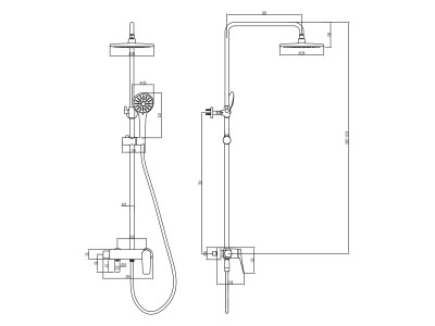Душевая система Lemark Bronx (LM3762GM)