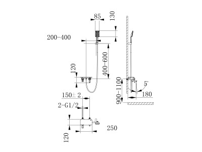 Смеситель для ванны Lemark Mista (LM6414WG)
