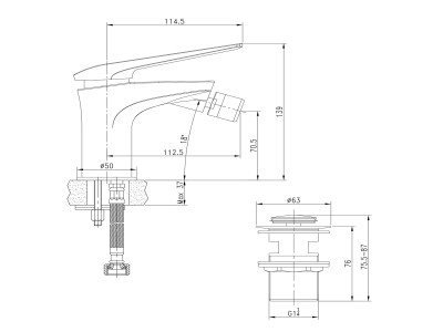 Смеситель для биде Lemark Allegro (LM5908CW)