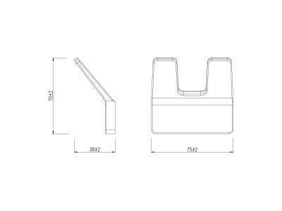 Крючок двойной Lemark SMOOTH LINE для полотенец и халатов, хром (9711004)